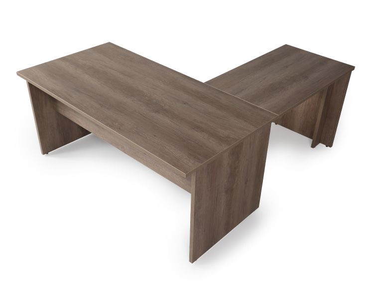 Mesa de oficina serie Color con ala auxiliar en color nebraska